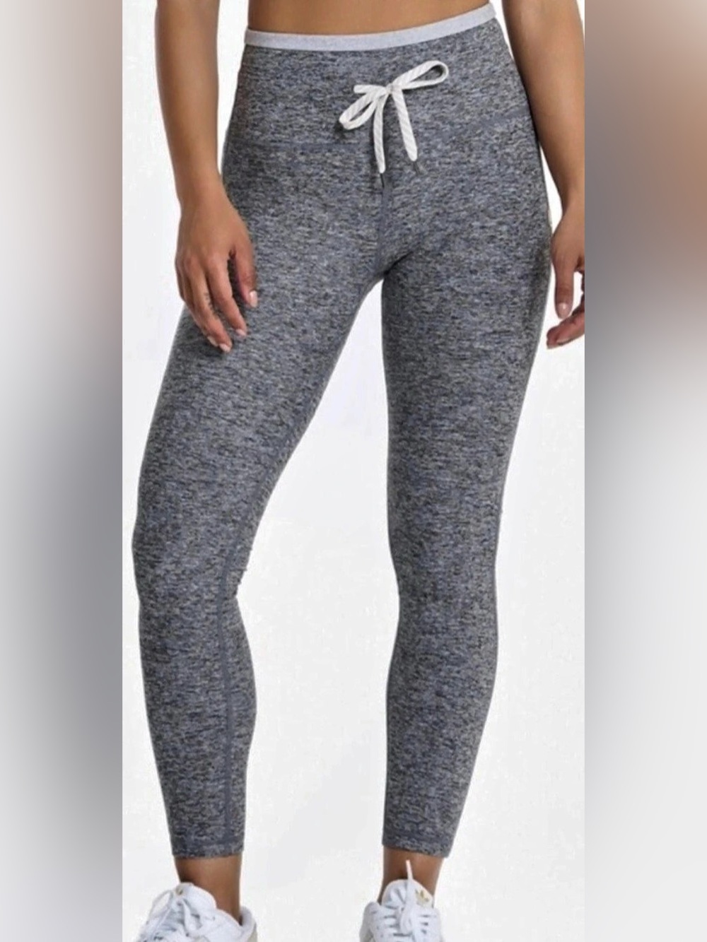 Vuori Vibe Elevation Leggings Heather Gray XS drawstring waistband